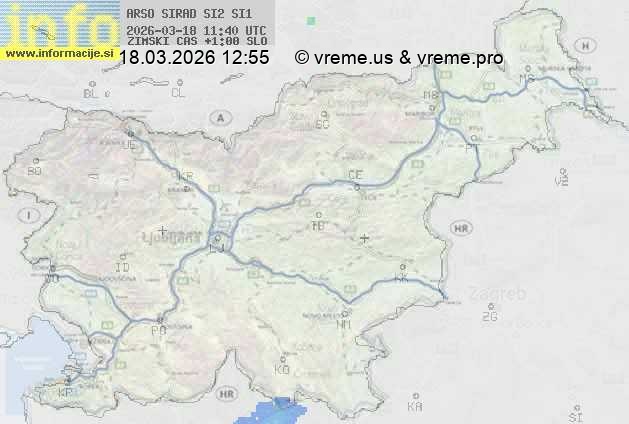 Radarska karta padavin