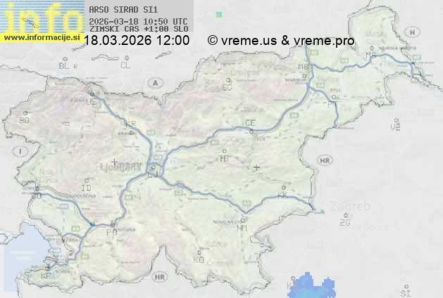 Radarska karta padavin