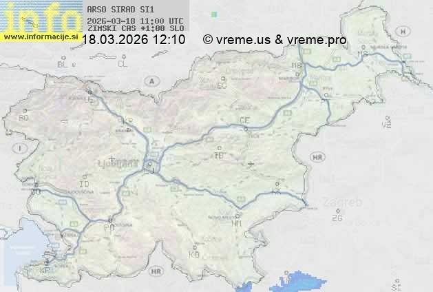 Radarska karta padavin