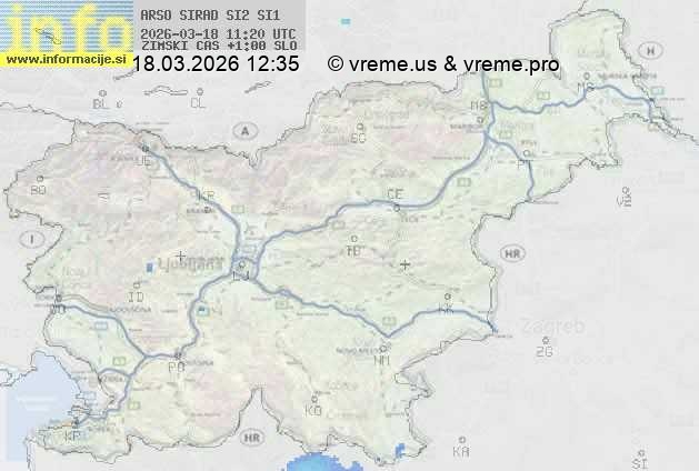 Radarska karta padavin