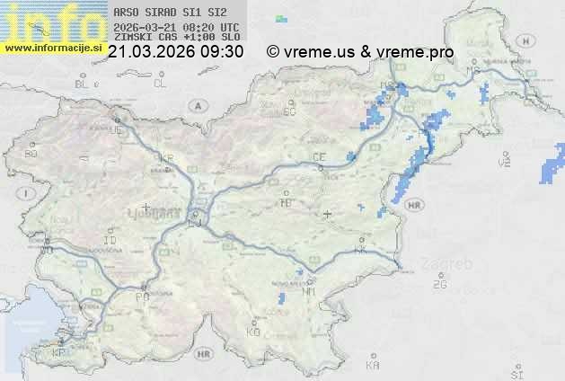 Radarska karta padavin