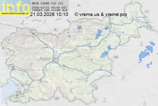 Radarska karta padavin