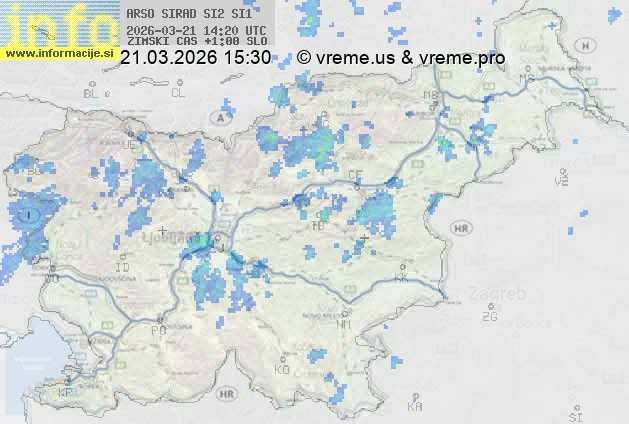 Radarska karta padavin