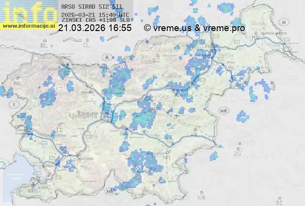 Radarska karta padavin