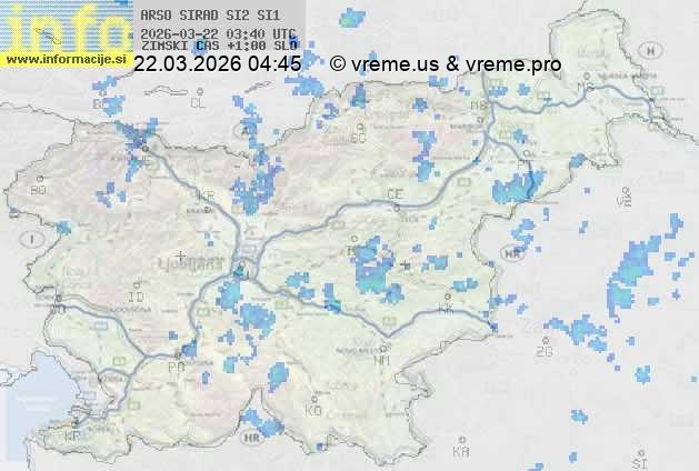 Radarska karta padavin