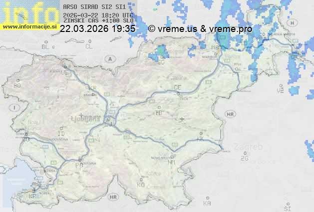 Radarska karta padavin