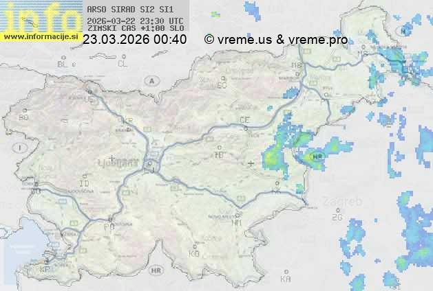 Radarska karta padavin