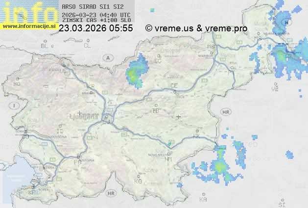 Radarska karta padavin