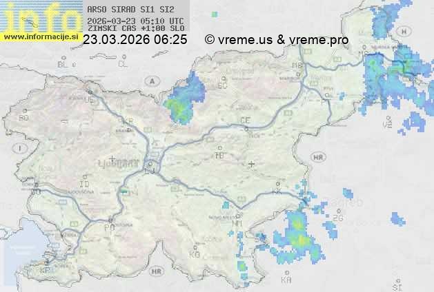 Radarska karta padavin