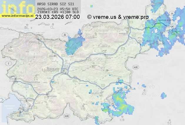 Radarska karta padavin