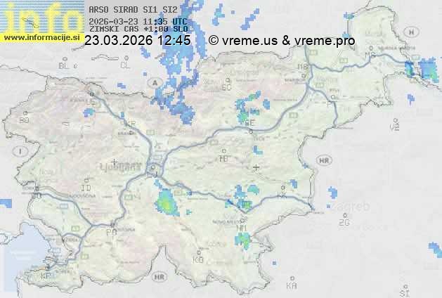 Radarska karta padavin