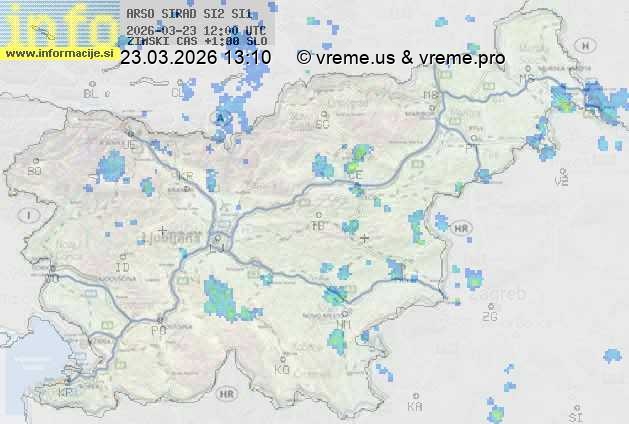 Radarska karta padavin