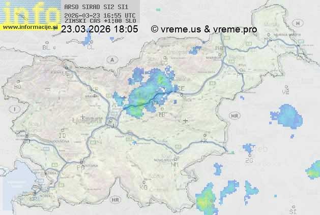 Radarska karta padavin