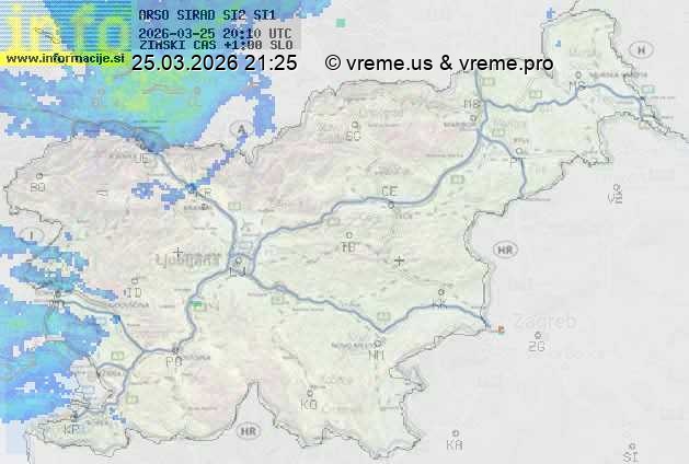 Radarska karta padavin