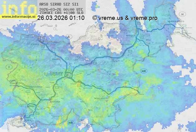 Radarska karta padavin