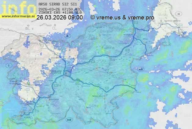 Radarska karta padavin