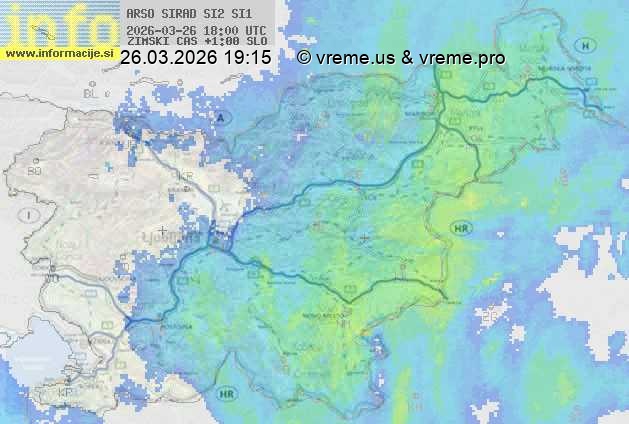 Radarska karta padavin