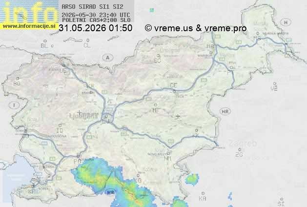 Radarska karta padavin