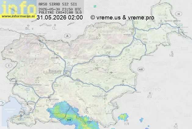 Radarska karta padavin
