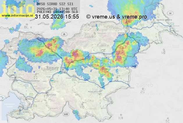Radarska karta padavin