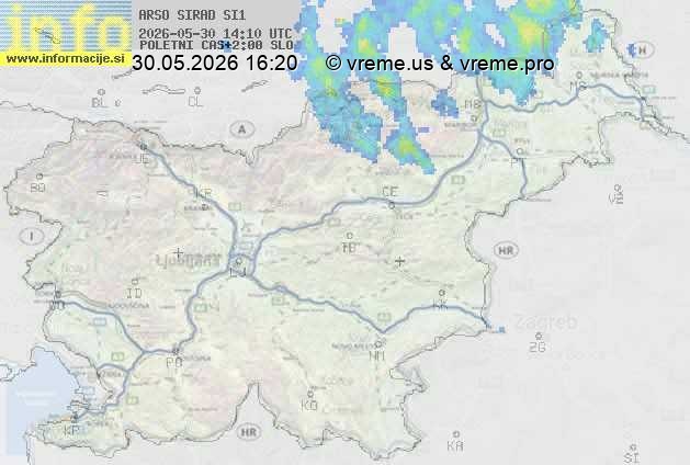 Radarska karta padavin