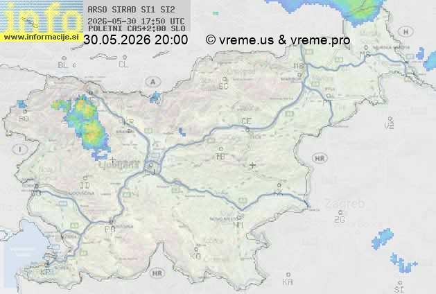 Radarska karta padavin