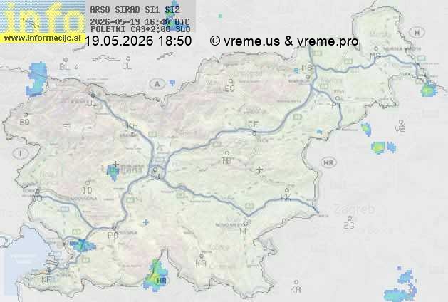 Radarska karta padavin