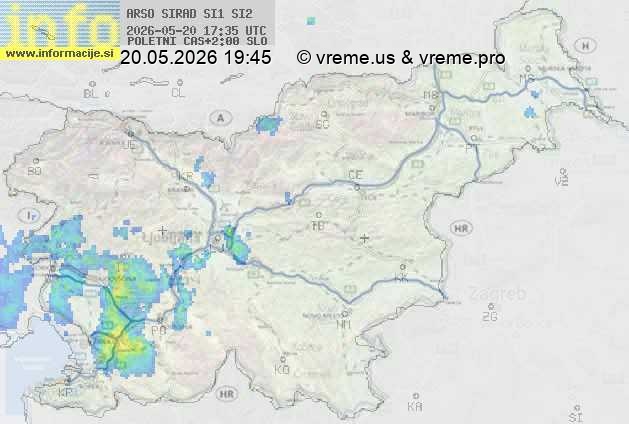 Radarska karta padavin