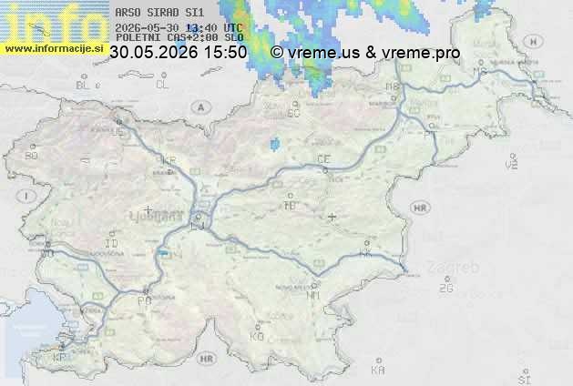 Radarska karta padavin