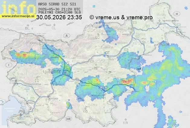 Radarska karta padavin