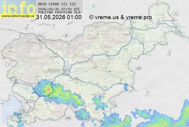 Radarska karta padavin