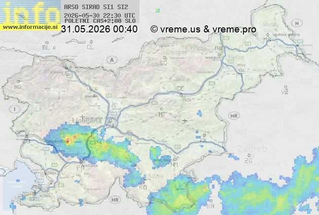 Radarska karta padavin