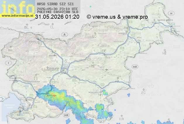 Radarska karta padavin