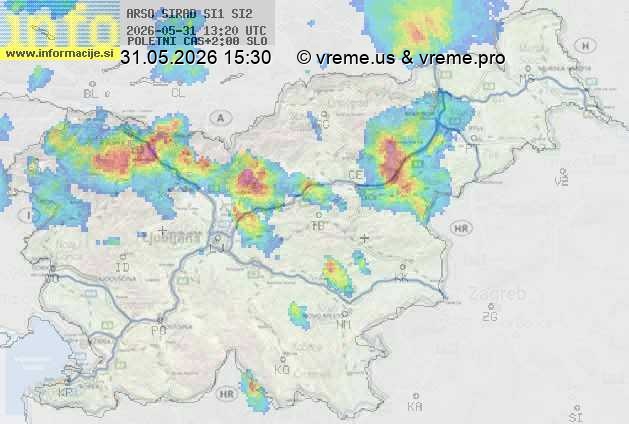 Radarska karta padavin