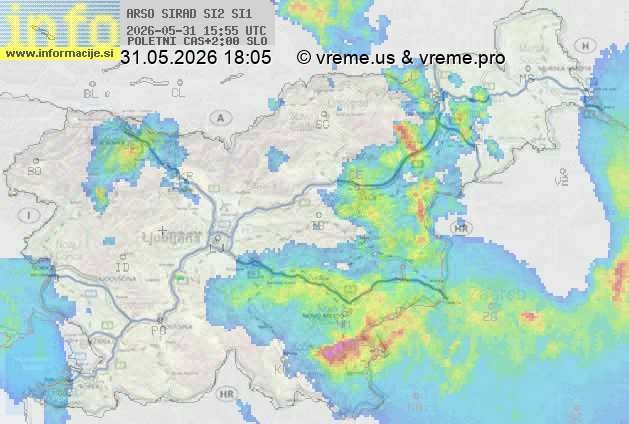 Radarska karta padavin