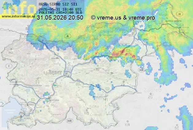 Radarska karta padavin