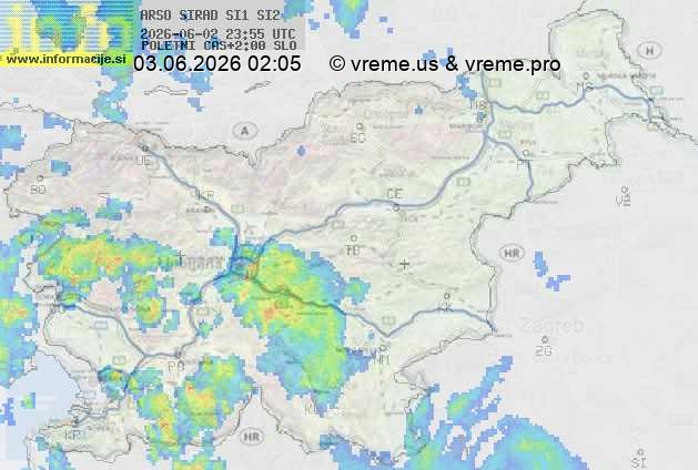 Radarska karta padavin