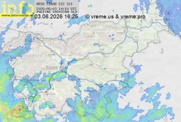 Radarska karta padavin