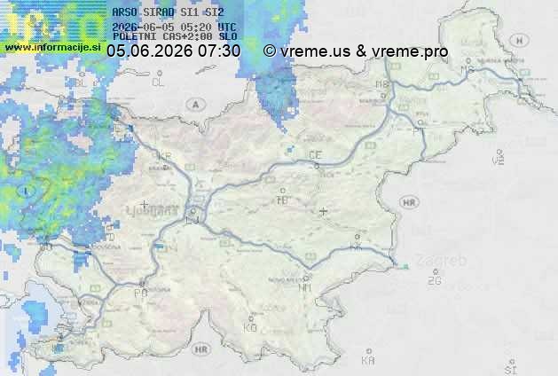 Radarska karta padavin