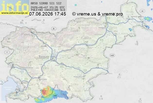 Radarska karta padavin