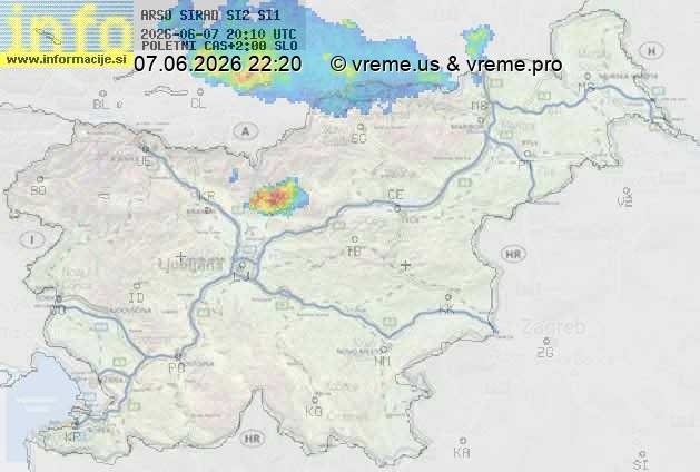 Radarska karta padavin