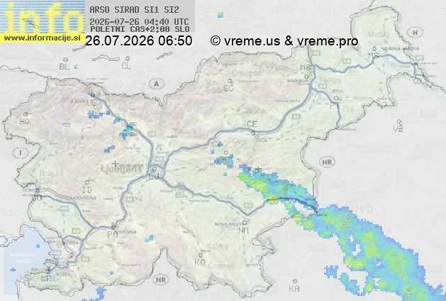 Radarska karta padavin