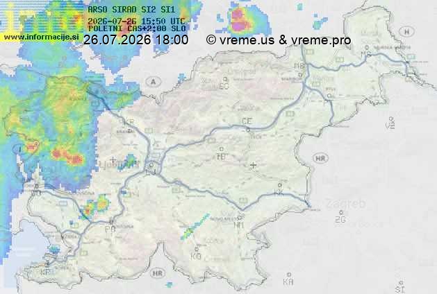 Radarska karta padavin