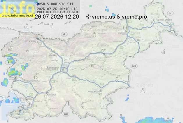 Radarska karta padavin