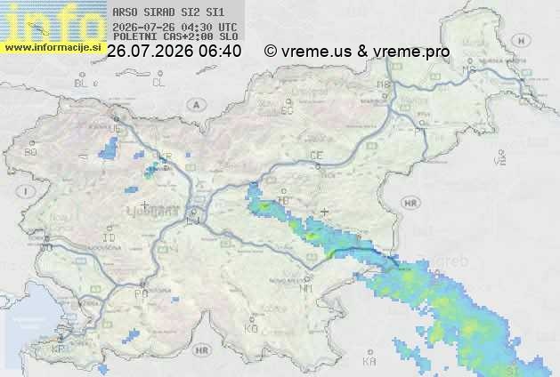 Radarska karta padavin