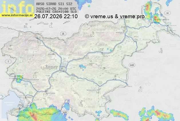 Radarska karta padavin