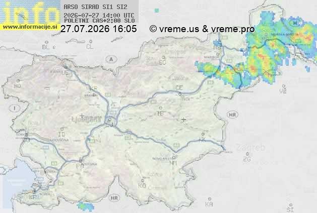 Radarska karta padavin