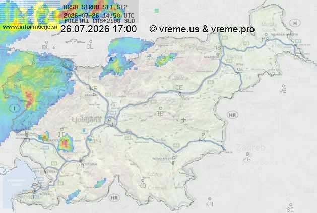 Radarska karta padavin