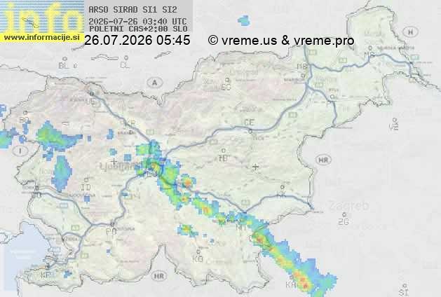 Radarska karta padavin