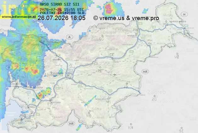 Radarska karta padavin